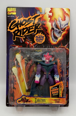 Marvel Comics Ghost Rider Zarathos Toy Biz Flame Glow Action Figure 1996 Vinyl