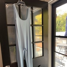 Long blue jumpsuit