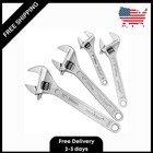 4-Piece Adjustable Wrench Crescent Wrenches Set(6-inch, 8-inch,10-inch, 12-inch)