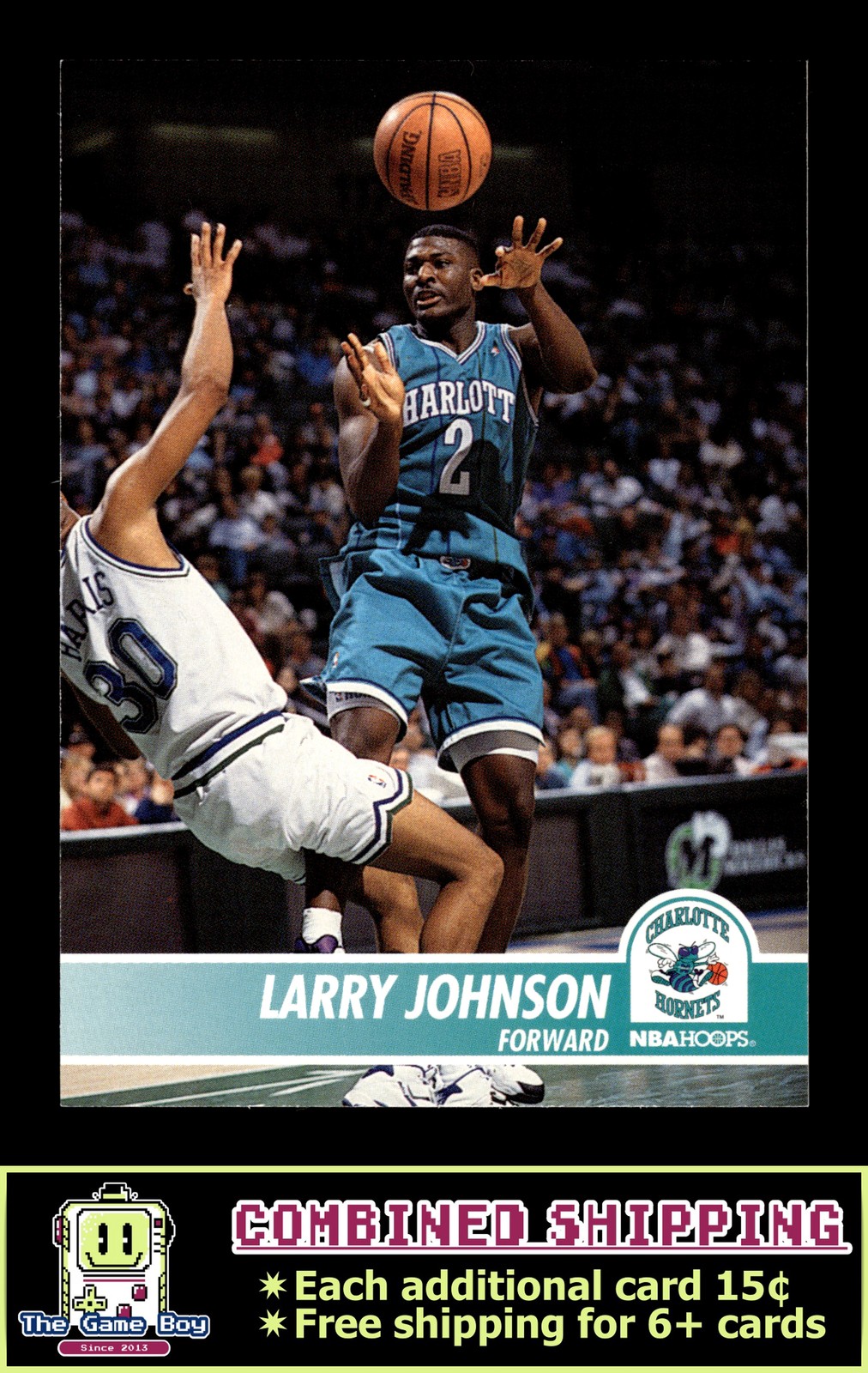 1994-95 Hoops #21 Larry Johnson Charlotte Hornets