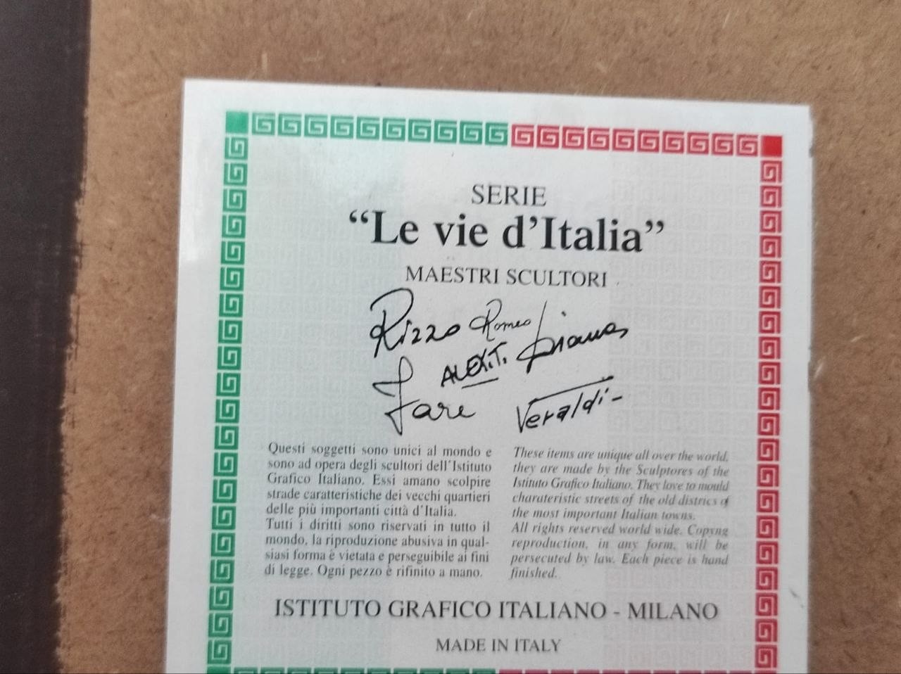 Quadro polimaterico Fontana di Trevi Istituto Grafico Italiano Roma — foto 3