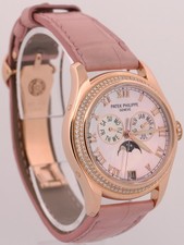 2010 PAPERS Patek Philippe Annual Calendar DIAMOND MOP 18K Gold 37mm 4936R BOX 4