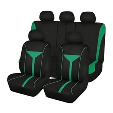 Osilly Car Seat Covers for Front and Rear Split Bench Green/Black