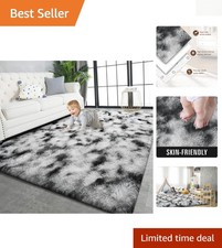 Plush 6x9 Indoor Shaggy Carpet - Ultra-Soft  Anti-Skid for Cozy Living