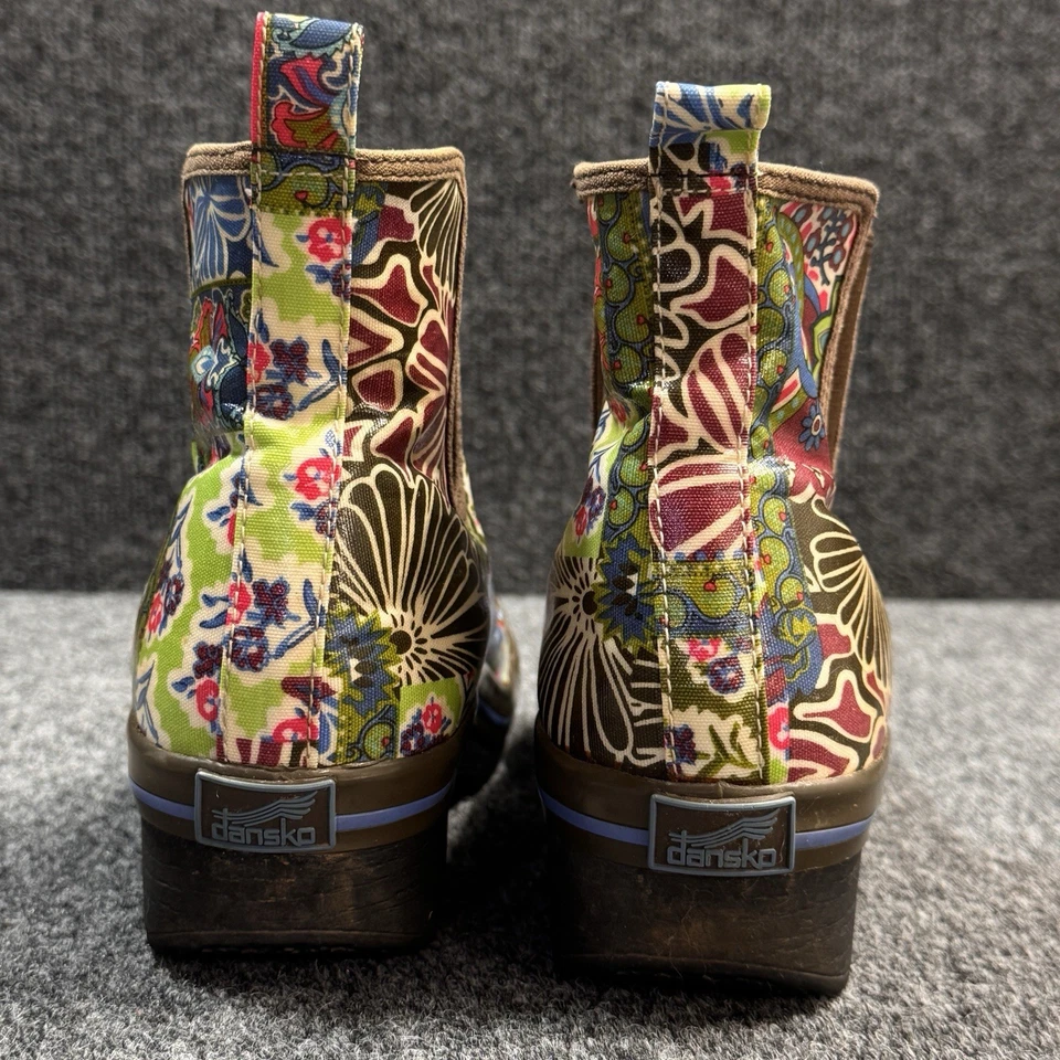 Botas de chuva femininas Dansko Vail floral patchwork impermeável tamanho UE 38/EUA 7 - Imagem 3 de 4