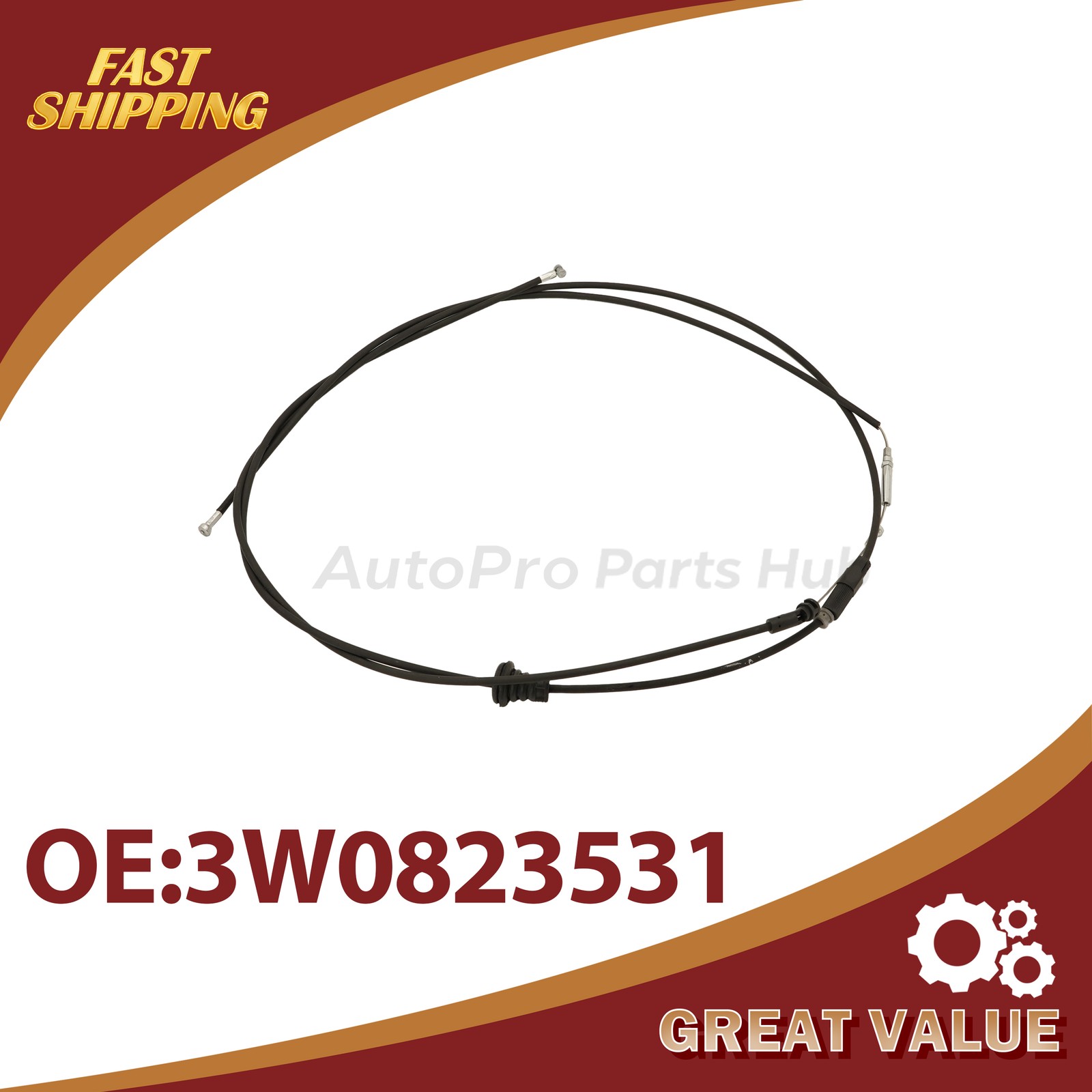 NEW Front Hood Unlock Cable Fit Bentley Continental GT GTC Flying Spur 3W0823531
