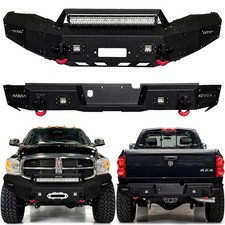 Vijay Frontrear Bumper Wwinch Platelights For 2006-2009 Dodge Ram 25003500 Vijay Frontrear Bumper Wwinch Platelights For 2006-2009 Dodge Ram 25003500