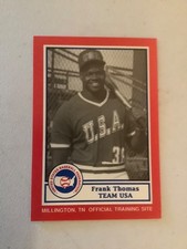 1990 BDK FRANK THOMAS 1987 TEAM USA PAN AM NATIONAL BASEBALL RED