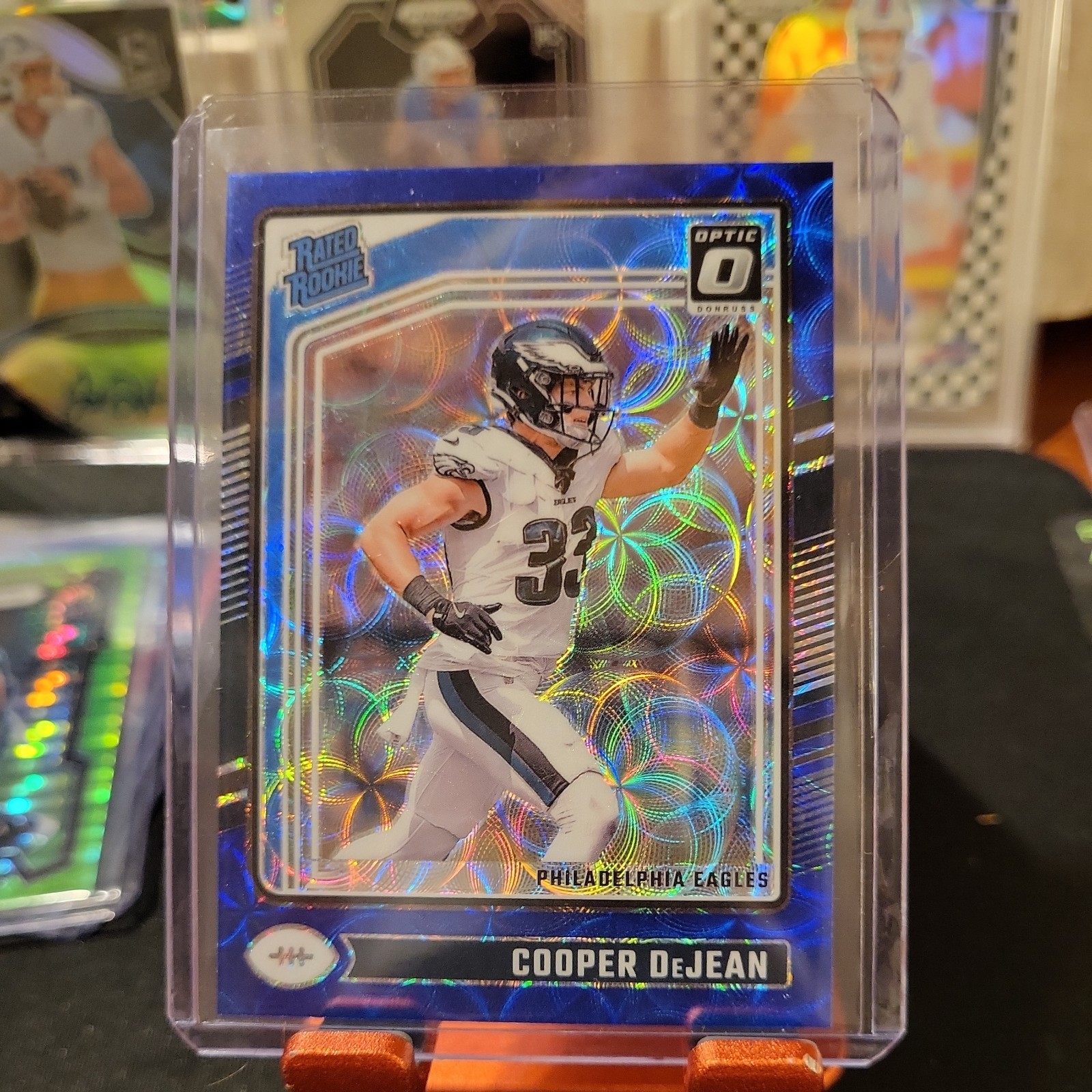 2024 Panini Donruss Optic Cooper Dejean RC Rated Rookie Blue Scope #221
