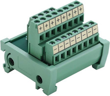 2 in 8 Out Terminal Blocks Module, 25A DIN Rail and Panel Mounting Power Distrib