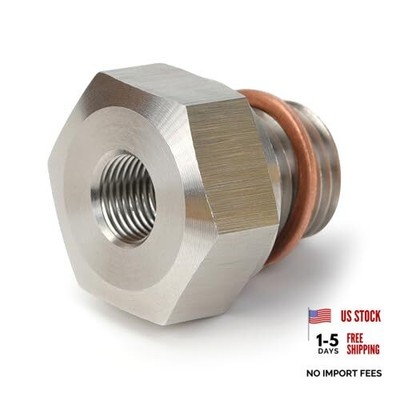 Oil Pressure Sensor Adapter M16-1.5 to 1/8'' NPT, 304 Stainless Steel LS Oil