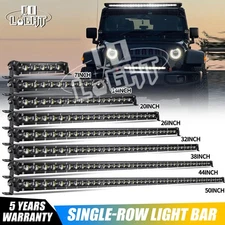 6D Single Row Slim LED Work Light Bar Spot Flood Combo Fog Driving Offroad 4WD