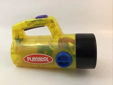 Playskool Flashlight Transparent Change Red Green Black Cap Blue Dial Tested Toy