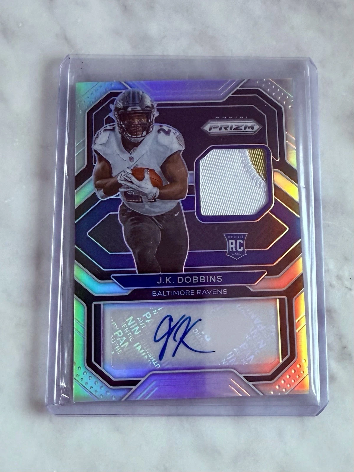 2020 Panini Prizm Silver /99 JK Dobbins #5 RPA Rookie Patch Auto RC TZ 🔥
