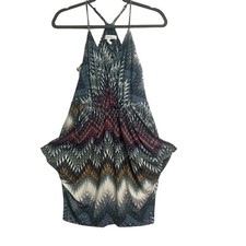 BCBGeneration Womens Small Multicolor Sleeveless Pocketed Zig Zag Mini Dress