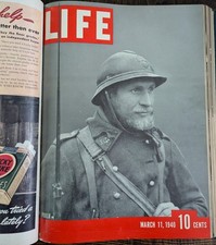 Life Magazine Jan Feb March 1940 Bound Volume WWII