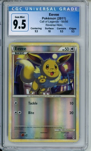 *POP 2 * CGC 10 - Eevee - 2011 Call of Legends Reverse Holo *POP 2* Top POP!