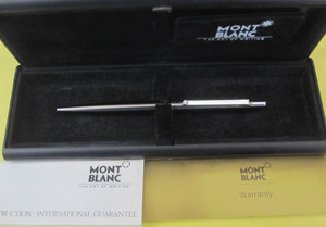 Montblanc Slimline Model #MB9420 Stainless Steel Ballpoint Pen ~ Free Shipping
