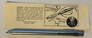 General Tool Scriber Tungsten Carbide Tip Scribe Marking Pen, VINTAGE