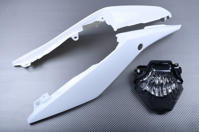 Coque arrière non-peint et feu fumé pour moto Yamaha YZF R3 2016-2018