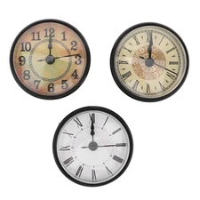 3 Pcs Embedded Quartz Clock Classic Face Replacement for Home Decoration