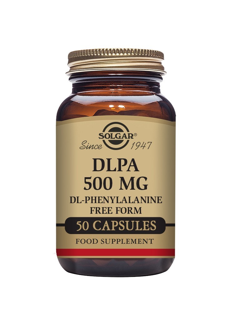 Solgar DLPA 500mg DL-Phenylalanine Free Form Amino Acid (50 Vegetable Capsules)