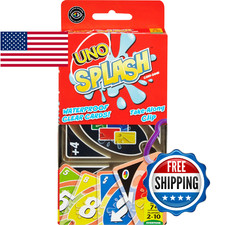 UNO Splash Waterproof Card Game  Portable Clip for Travel  Mattel Games