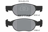 Textar Bremsbelagsatz, Scheibenbremse 2318101 FüR Fiat Lancia