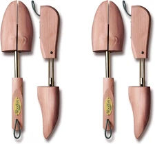 Women’s Shoe Trees 2-Pack Adjustable Cedar Wood Made in USA for 2 Pair of Shoes