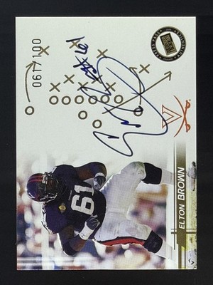 Elton Brown 61/100 Auto Jersey Number Match 2005 Press Pass