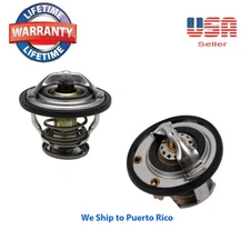 185 & 180 Degree Thermostat Front & Rear Kit Pair for GM Pickup Duramax