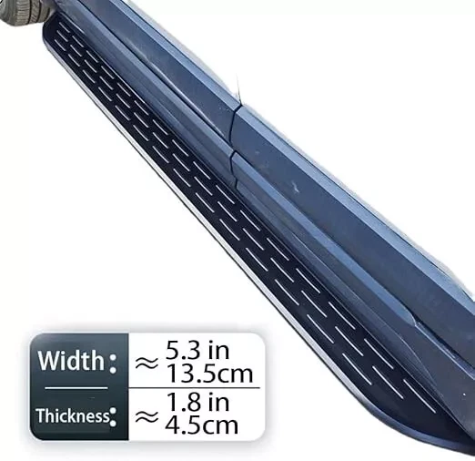 2 piezas estriberas negras aptas para Honda Ridgeline 2017-2025 peldaños laterales barra Nerf Foto 3 de 4