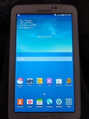 Samsung Galaxy Tab 3 Model SM-T217S White 16GB Wifi Android Tablet