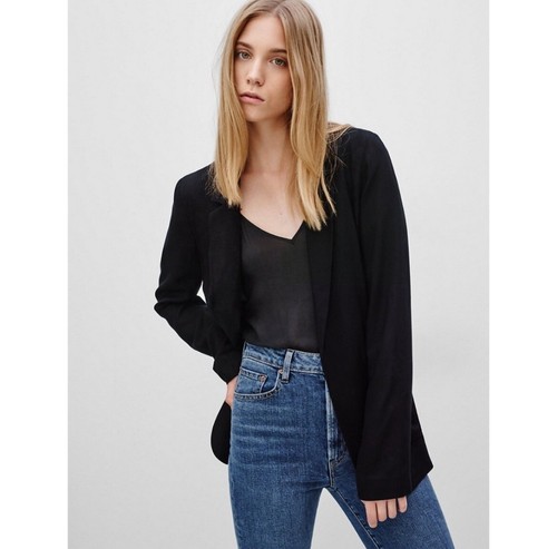 Blazer abierto Aritzia Talula Kent negro para mujer talla 4 - Imagen 2 de 7