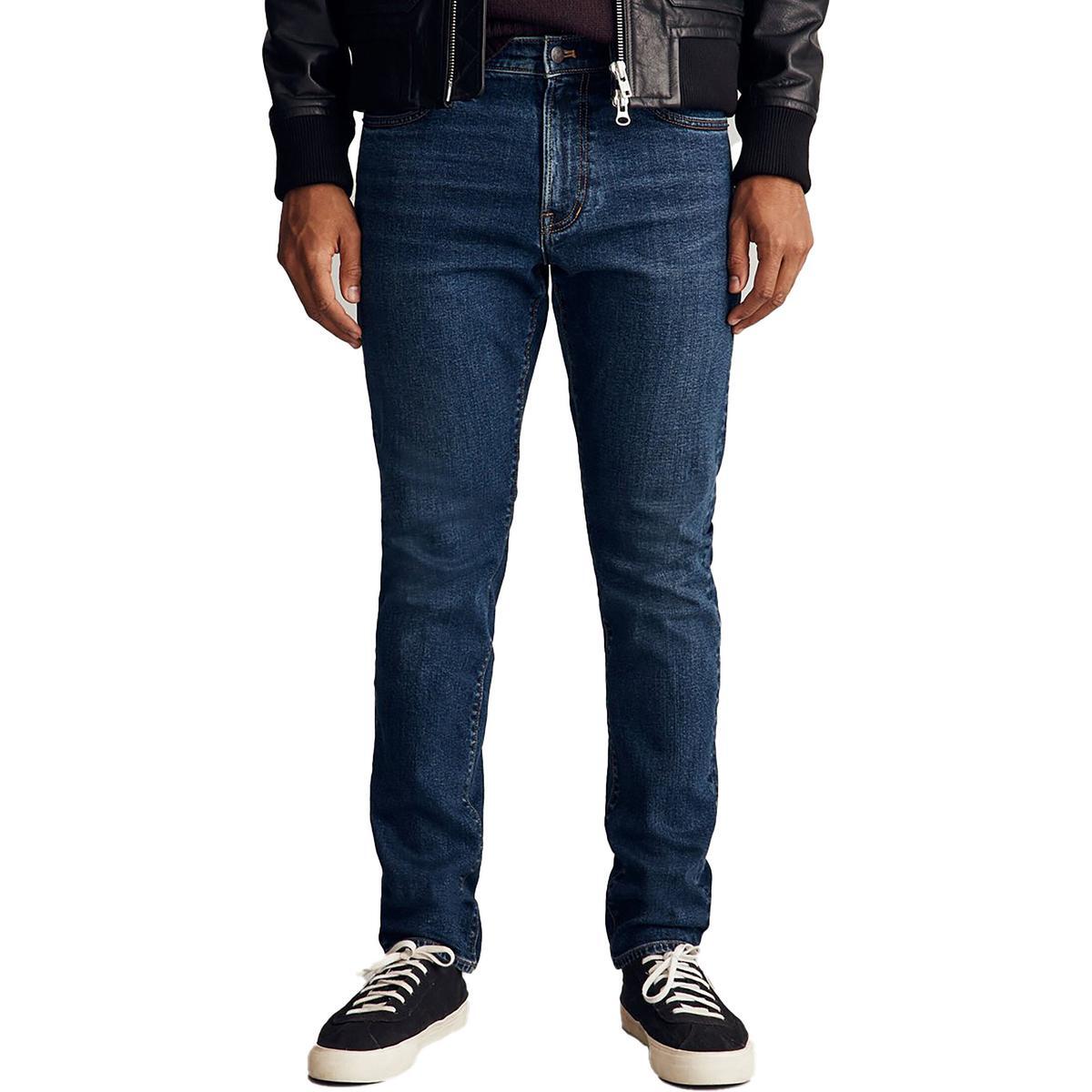 Мужские джинсы Madewell Mens Blue Dark Wash Athletic Denim зауженного кроя 4032 BHFO 5917 4190₽