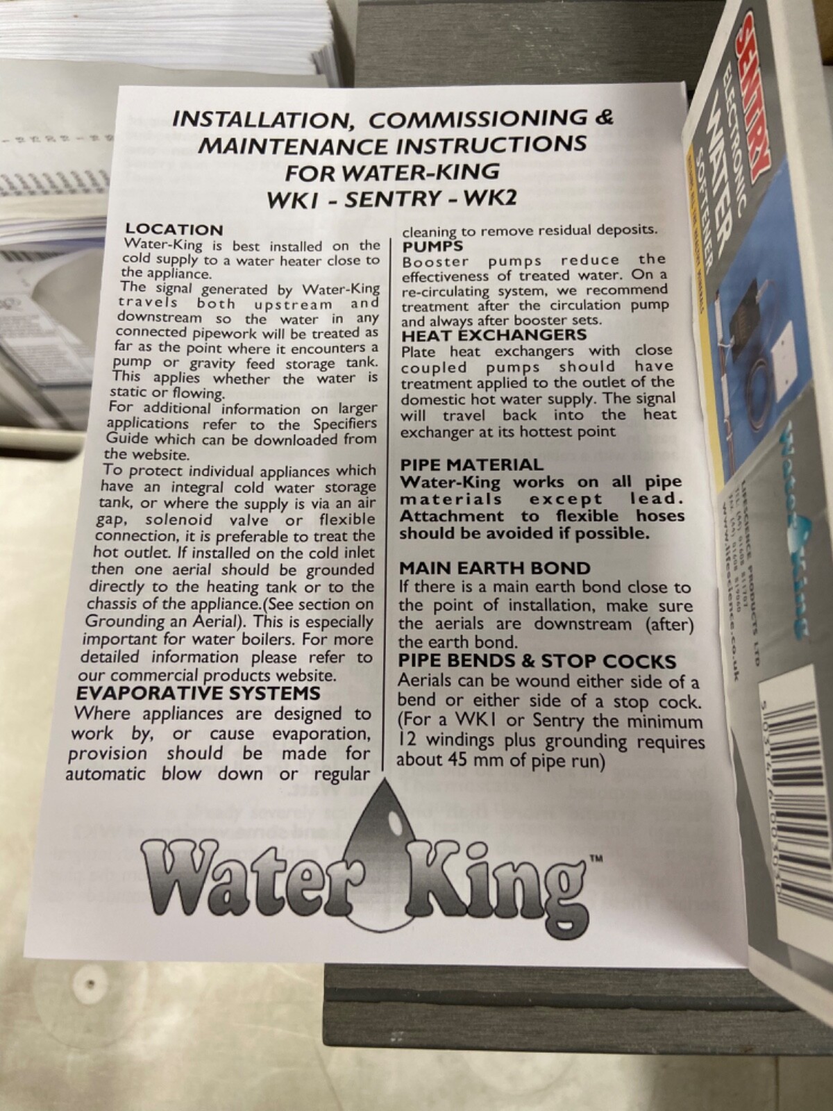 Water King Sentry Electronic Water Softener FREE P&P eBay