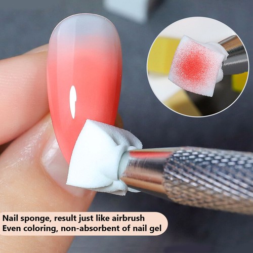 20Pcs Nail Art Sponge Blush Applicator Set, Blending Gradient Sponges Gripper - Picture 3 of 8