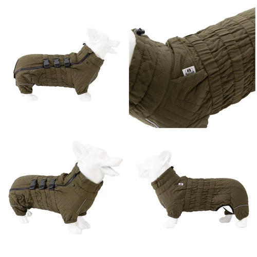 Dog Winter Coat 4 Legs Covered Windproof Waterproof Reflective Warm Dog Clothing - Picture 40 of 65