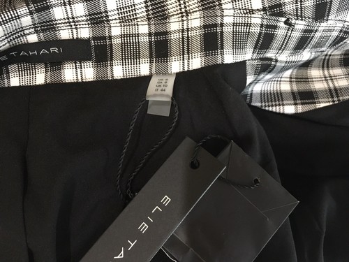 Elie Tahari single Breasted blazer Plaid Black & White Check Size 6 Womens NWT - Picture 7 of 7