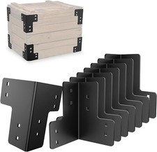 Set of 8pcs Heavy Workbench Corner Brackets for Tool Boxes, Workbenches DIY Tool