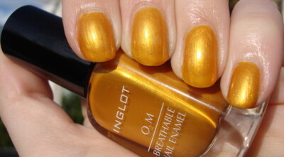Inglot 628 Nail Enamel Polish O2M Breathable Vegan Shimmer Gold Full Size New