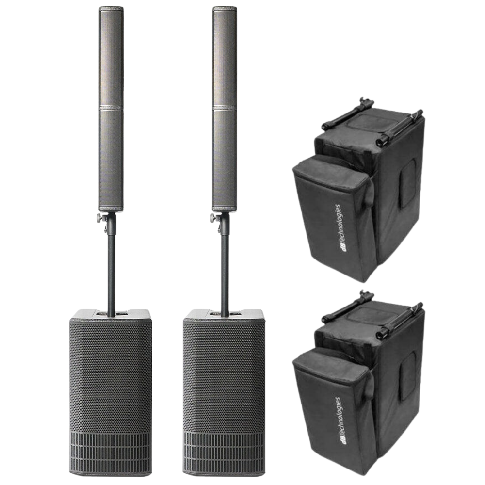 2x dB Technologies ES 1002 1800W Active Array Speaker Sound System inc