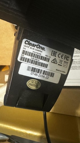 Caméra USB CLEARONE Unite 50 4K P/N 910-2100-006 avec câble USB 3.0 - Photo 2/2