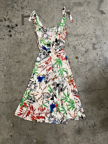 Diane Von Furstenberg Silk Floral Print Dress Size 6 - Picture 7 of 8