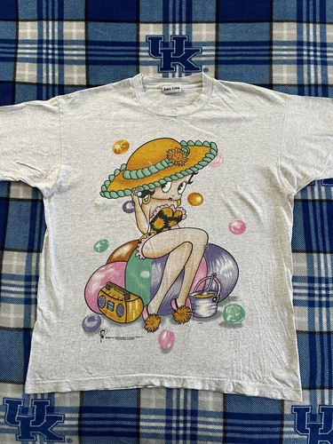 VINTAGE Betty Boop 1995 Beach Betty T-Shirt - Jerry Leigh Extra Large XL grau - Bild 2 von 13