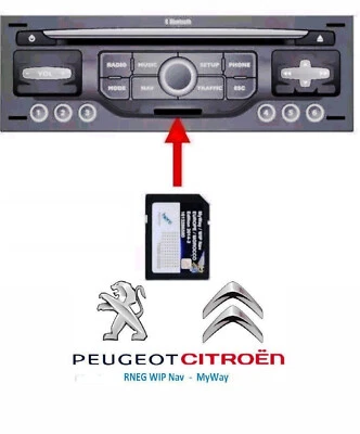 2026 CITROEN PEUGEOT TARJETA SD GPS EUROPA NAVI ACTUALIZACIÓN WIPNAV/MYWAY+RADAR - Imagen 1 de 4