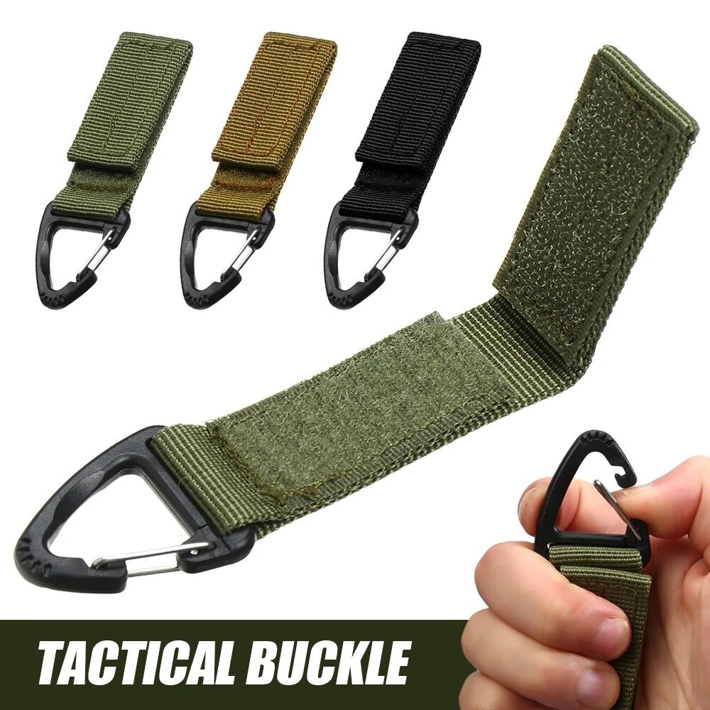 Tactical Hanging Key Hook Clip Clamp Buckle Nylon Webbing Belt Clip Buckle Strap