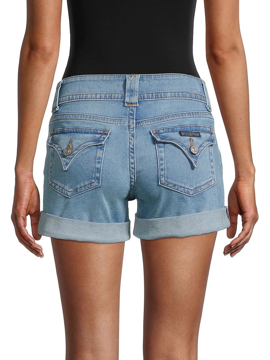 【oan】Kina Mud Deki Denim Shorts $145 NWT HUDSON Sz28 RUBY FIVE POCKETS MID-RISE THIGH