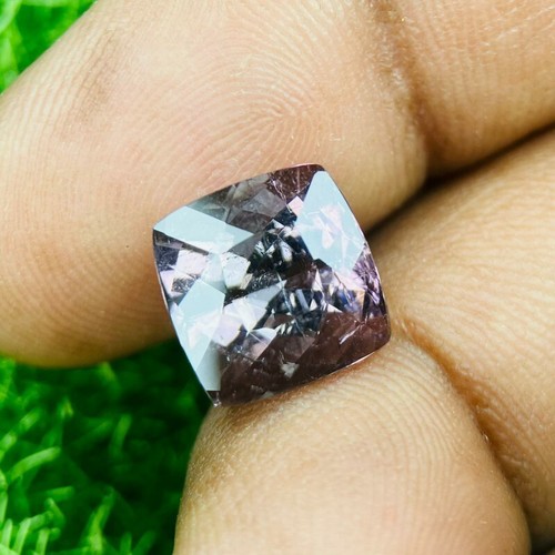 6.57 Cts | natural loose|Tourmaline | bi color | Cushion Shape | portuguese cut - Picture 2 of 5
