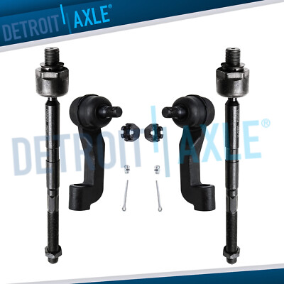 4pc Front Inner Outer Tie Rod Steering Linkages Kit for Dodge Nitro Jeep Liberty